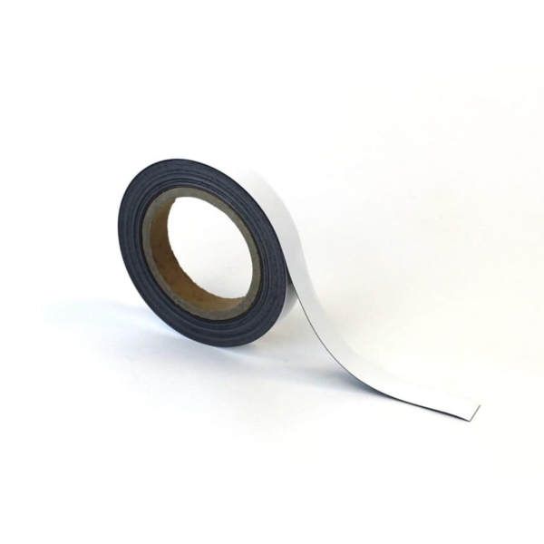 Umschreibbare Magnetbänder – weiß, 20 mm × 10 m