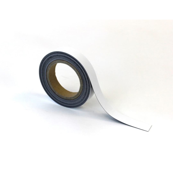 Umschreibbare Magnetbänder – weiß, 25 mm × 10 m