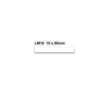 Umschreibbare Magnetetiketten – weiß, 10×80 mm, 100er-Pack