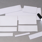 Umschreibbare Magnetetiketten – weiß, 15×80 mm, 100er-Pack