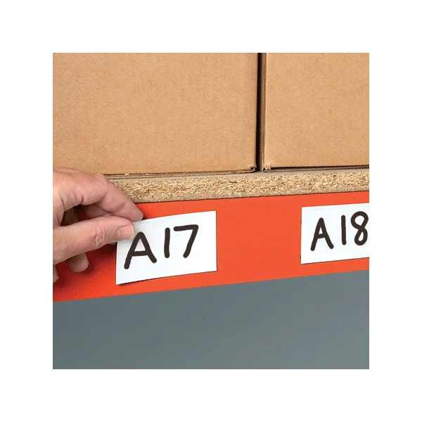 Umschreibbare Magnetetiketten – weiß, 30×100 mm, 100er-Pack