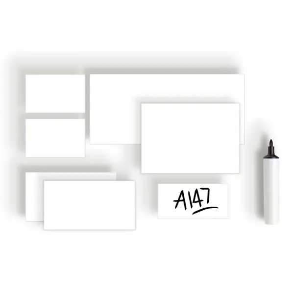 Umschreibbare Magnetetiketten – weiß, 50×80 mm, 100er-Pack