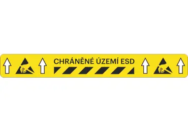 Universal-Bodenmarkierung mit Bedruckung WT-5125 – PVC, ''Schutzgebiet ESD''