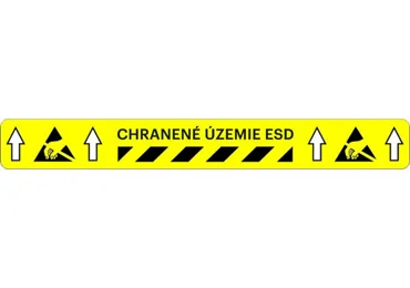 Universal-Bodenmarkierung mit Bedruckung WT-5229 – Polyester, "Schutzgebiet ESD"