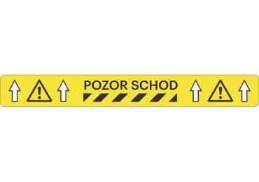 Universal-Bodenmarkierung mit Bedruckung WT-5229 – "Vorsicht Stufe"