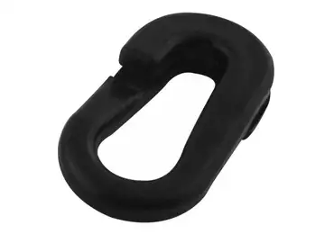 Verbindungsglied für Kunststoffketten, durchdringender Karabinerhaken-Typ