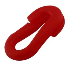 Verbindungsglied für Kunststoffketten, durchdringender Karabinerhaken-Typ – rot, 4er-Pack