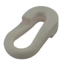 Verbindungsglied für Kunststoffketten, durchdringender Karabinerhaken-Typ – weiß, 4er-Pack