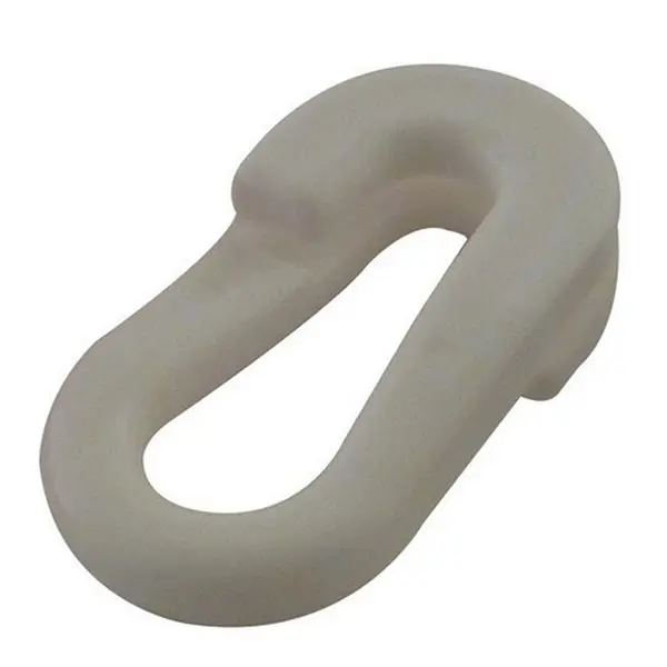 Verbindungsglied für Kunststoffketten, durchdringender Karabinerhaken-Typ – weiß, 4er-Pack