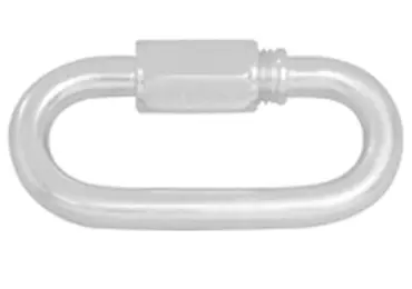 Verbindungsglied für Kunststoffketten, Karabinerhaken-Typ, 8 mm dick