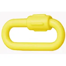 Verbindungsglied für Kunststoffketten, Karabinerhaken-Typ – Kunststoff, gelb, 4er-Pack