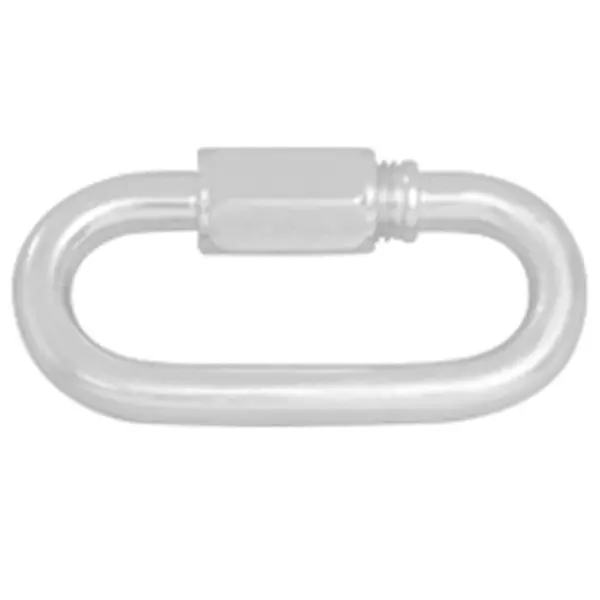 Verbindungsglied für Kunststoffketten, Karabinerhaken-Typ – Kunststoff, weiß, 4er-Pack