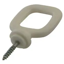 Verbindungsglied für Kunststoffketten, Ösentyp – weiß, 4er-Pack