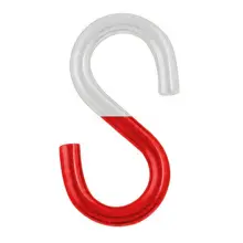 Verbindungsglied für Kunststoffketten, S-Typ – rot-weiß, 4er-Pack