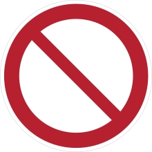 Verbotskennzeichnung, allgemeine Verbote – Aluminium-Kompositwerkstoff, D. 400 mm