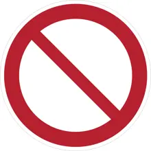 Verbotskennzeichnung, allgemeine Verbote – Aluminium-Kompositwerkstoff, D. 400 mm