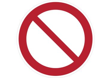 Verbotskennzeichnung – allgemeine Verbote