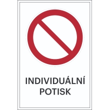 Verbotskennzeichnung, allgemeine Verbote, mit Möglichkeit des individuellen Textes – Aluminium-Kompositwerkstoff, 500×750 mm