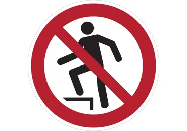 Verbotskennzeichnung – Aufsteigen verboten