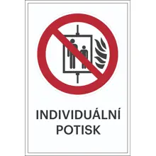 Verbotskennzeichnung, Aufzug im Brandfall nicht benutzen, individueller Text – Aluminium-Kompositwerkstoff, 300×450 mm