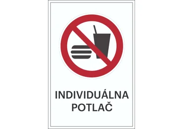 Verbotskennzeichnung – Essen und Trinken verboten + individueller Text