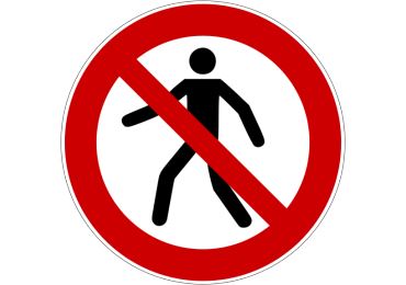 Verbotskennzeichnung – Für Fußgänger verboten