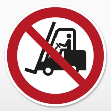 Verbotskennzeichnung, Gabelstapler verboten – Aluminium-Kompositwerkstoff, D. 100 mm