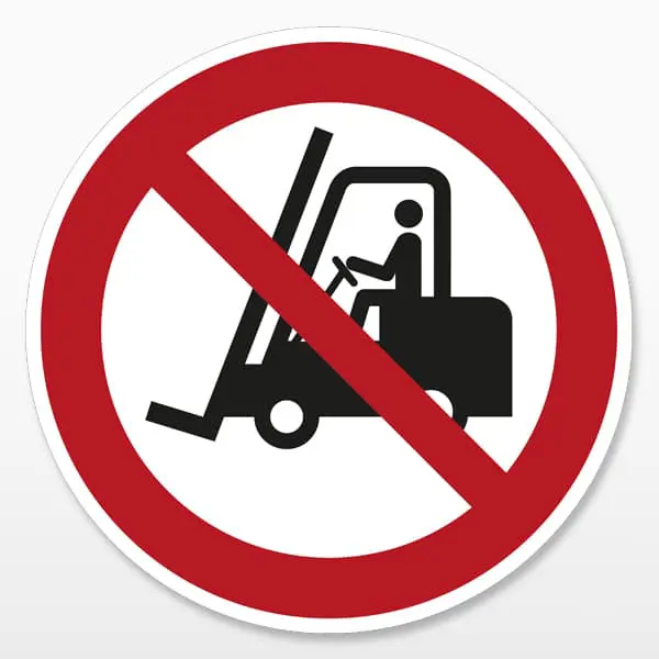 Verbotskennzeichnung, Gabelstapler verboten – Polycarbonat, D. 600 mm