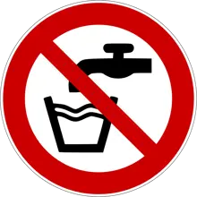 Verbotskennzeichnung, kein Trinkwasser – Aluminium-Kompositwerkstoff, D. 200 mm