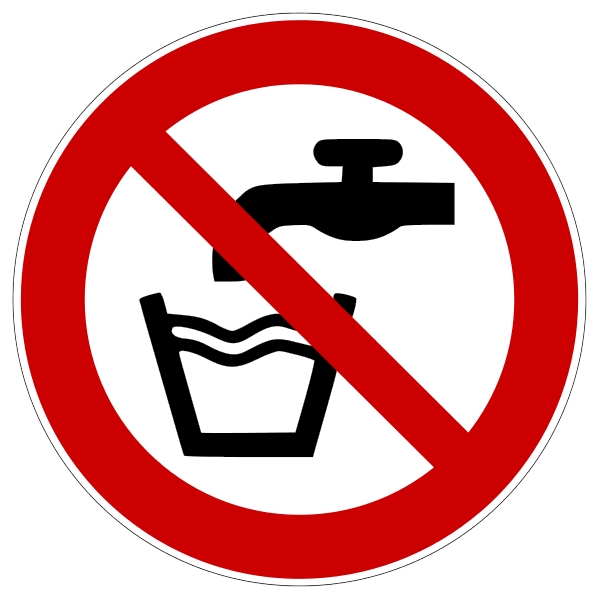 Verbotskennzeichnung, kein Trinkwasser – Aluminium-Kompositwerkstoff, D. 200 mm