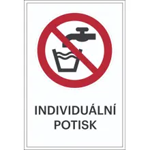 Verbotskennzeichnung, kein Trinkwasser, individueller Text – Aluminium-Kompositwerkstoff, 400×600 mm