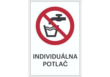 Verbotskennzeichnung – kein Trinkwasser + individueller Text