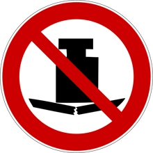 Verbotskennzeichnung, keine schwere Last – Aluminium-Kompositwerkstoff, D. 200 mm