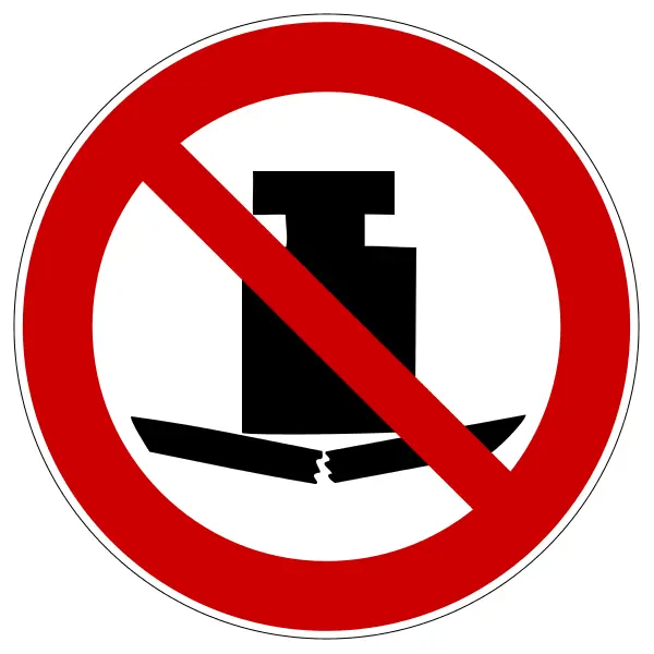 Verbotskennzeichnung, keine schwere Last – Aluminium-Kompositwerkstoff, D. 400 mm