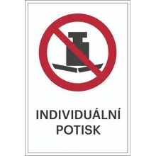 Verbotskennzeichnung, keine schwere Last, individueller Text – Aluminium-Kompositwerkstoff, 400×600 mm