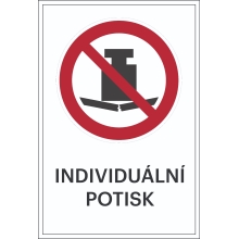 Verbotskennzeichnung, keine schwere Last, mit Möglichkeit des individuellen Textes – Folie, 100×150 mm