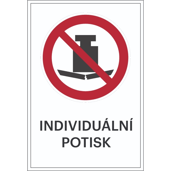 Verbotskennzeichnung, keine schwere Last, mit Möglichkeit des individuellen Textes – Folie, 100×150 mm
