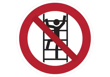 Verbotskennzeichnung – Klettern verboten