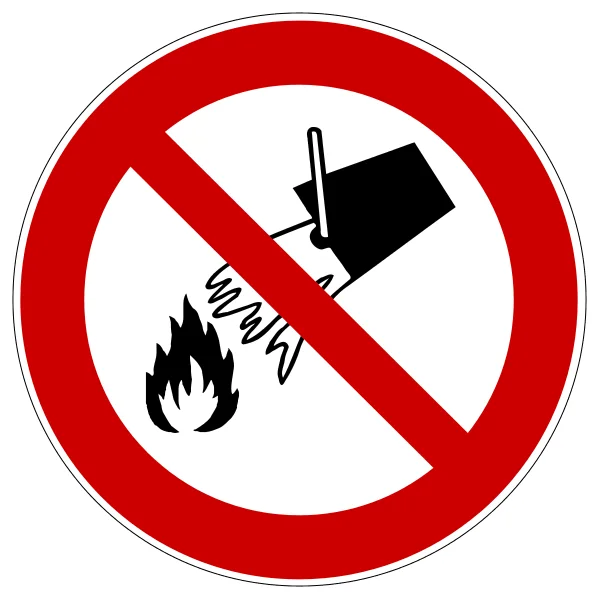 Verbotskennzeichnung, mit Wasser löschen verboten – Polycarbonat, D. 400 mm