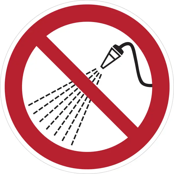 Verbotskennzeichnung, mit Wasser spritzen verboten – Aluminium-Kompositwerkstoff, D. 400 mm