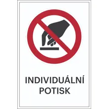 Verbotskennzeichnung, nicht anfassen, individueller Text – Aluminium-Kompositwerkstoff, 500×750 mm