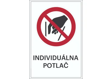 Verbotskennzeichnung – nicht hineingreifen + individueller Text