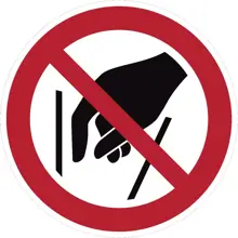 Verbotskennzeichnung, nicht hineingreifen – Polycarbonat, D. 600 mm