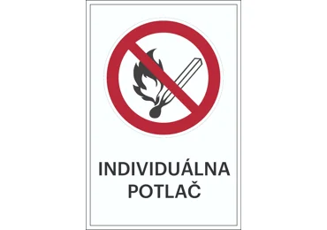 Verbotskennzeichnung – offenes Licht und Rauchen verboten + individueller Text