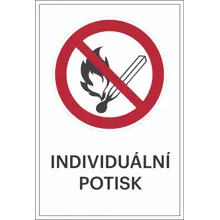 Verbotskennzeichnung, offenes Licht und Rauchen verboten, individueller Text – Kunststoff, 300×450 mm