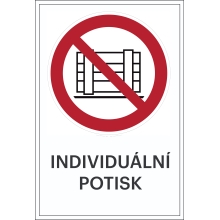 Verbotskennzeichnung, Paletten abstellen verboten, mit Möglichkeit des individuellen Textes – Folie, 100×150 mm
