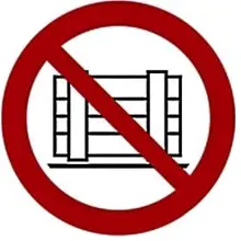Verbotskennzeichnung, Paletten abstellen verboten – Polycarbonat, D. 600 mm