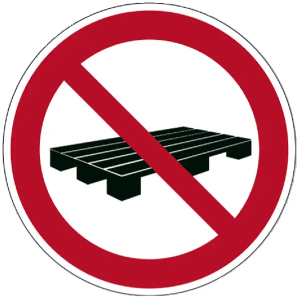 Verbotskennzeichnung, Paletten lagern verboten – Aluminium-Kompositwerkstoff, D. 200 mm