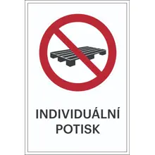 Verbotskennzeichnung, Paletten lagern verboten, individueller Text – Aluminium-Kompositwerkstoff, 300×450 mm