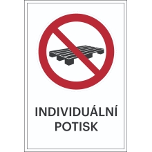 Verbotskennzeichnung, Paletten lagern verboten, mit Möglichkeit des individuellen Textes – Aluminium-Kompositwerkstoff, 500×750 mm
